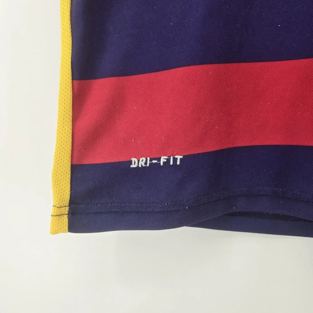 Barcelona FC 2015 2016 Home Football Shirt Soccer Jersey #10 Messi Nike Small